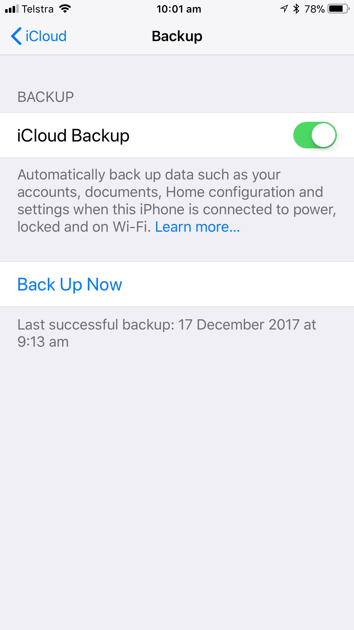 iCloud backup